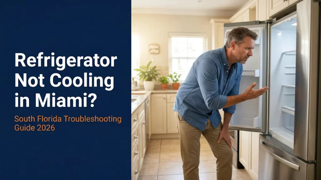 Refrigerator not cooling troubleshooting guide for Miami homeowners